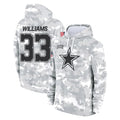 Crovyle D.Cowboys #33 Javonte Williams Player Arctic Camo Salute to Service Hoodies Limited Game Stitched Jerseys