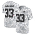 Crovyle D.Cowboys #33 Javonte Williams Player Arctic Camo Salute to Service Limited Home Game Stitched Jerseys