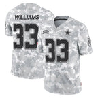 Crovyle D.Cowboys #33 Javonte Williams Player Arctic Camo Salute to Service Limited Home Game Stitched Jerseys