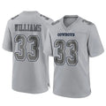 Crovyle D.Cowboys #33 Javonte Williams Player Gray Atmosphere Fashion Home Game Stitched Jerseys
