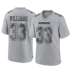 Crovyle D.Cowboys #33 Javonte Williams Player Gray Atmosphere Fashion Home Game Stitched Jerseys