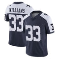 Crovyle D.Cowboys #33 Javonte Williams Player Navy-White Limited Alternate Vapor Untouchable Home Game Stitched Jerseys