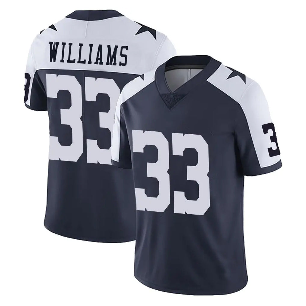 Crovyle D.Cowboys #33 Javonte Williams Player Navy-White Limited Alternate Vapor Untouchable Home Game Stitched Jerseys