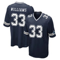 Crovyle D.Cowboys #33 Javonte Williams Player Navy Home Game Stitched Jerseys