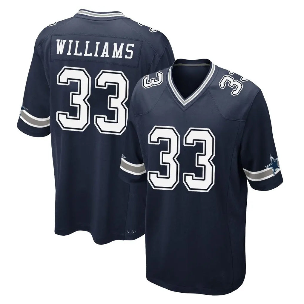Crovyle D.Cowboys #33 Javonte Williams Player Navy Home Game Stitched Jerseys