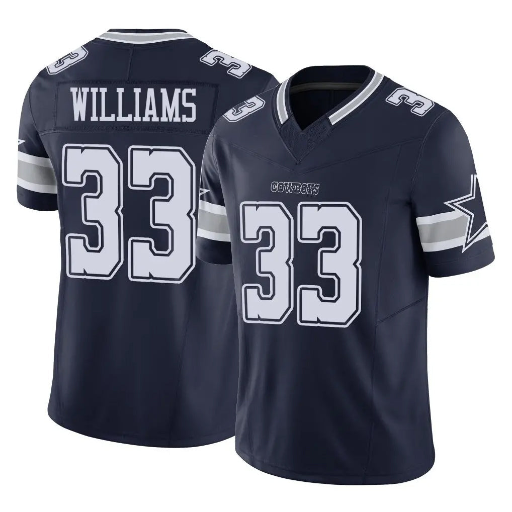 Crovyle D.Cowboys #33 Javonte Williams Player Navy Limited Vapor F.U.S.E. Home Game Stitched Jerseys