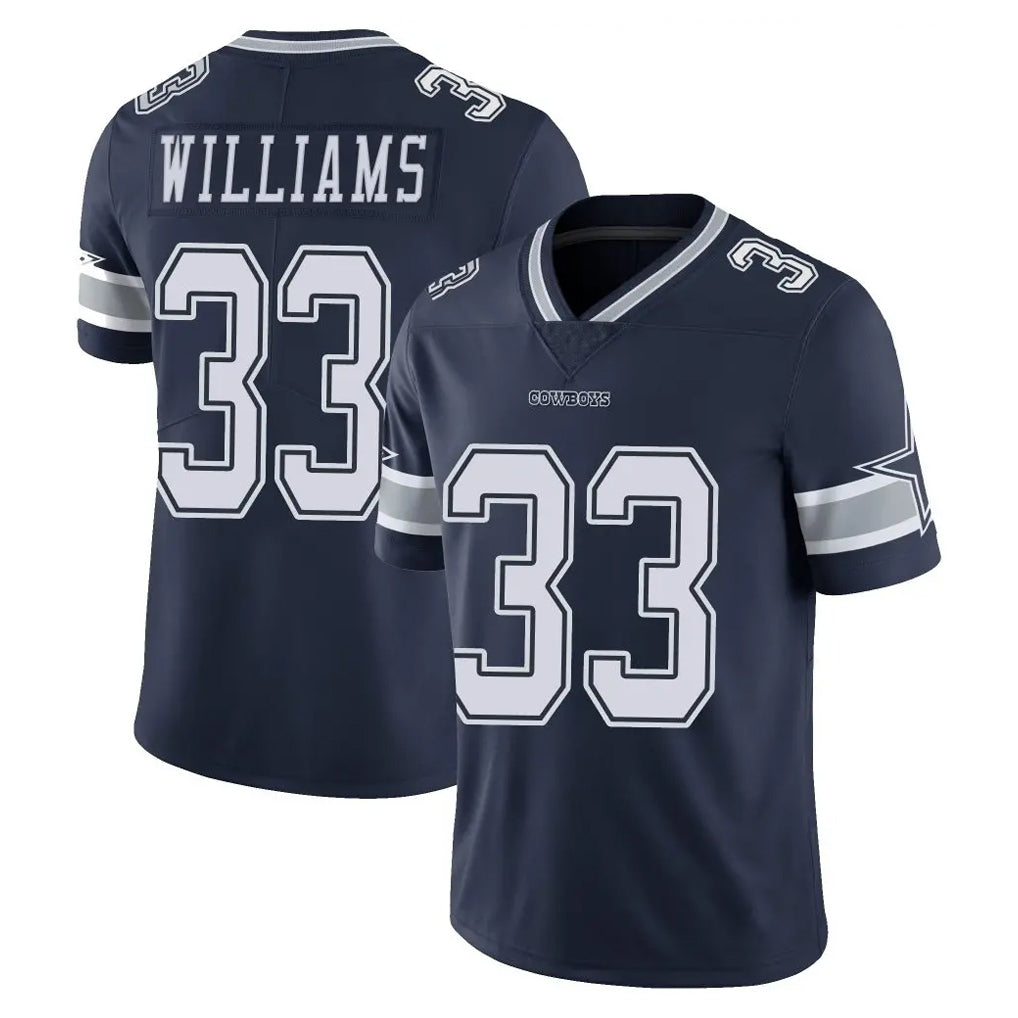 Crovyle D.Cowboys #33 Javonte Williams Player Navy Vapor Untouchable Limited Home Game Stitched Jerseys