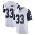 Crovyle D.Cowboys #33 Javonte Williams Player White-Navy Limited Color Rush Vapor Untouchable Home Game Stitched Jerseys