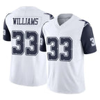 Crovyle D.Cowboys #33 Javonte Williams Player White-Navy Limited Vapor F.U.S.E. Home Game Stitched Jerseys