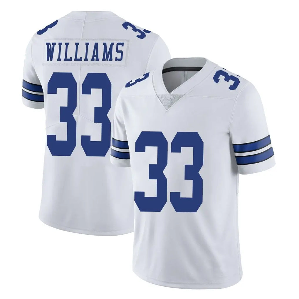 Crovyle D.Cowboys #33 Javonte Williams Player White Vapor Untouchable Limited Home Game Stitched Jerseys