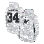 Crovyle D.Cowboys #34 Jalen Thompson Player Arctic Camo Salute to Service Hoodies Limited Game Stitched Jerseys