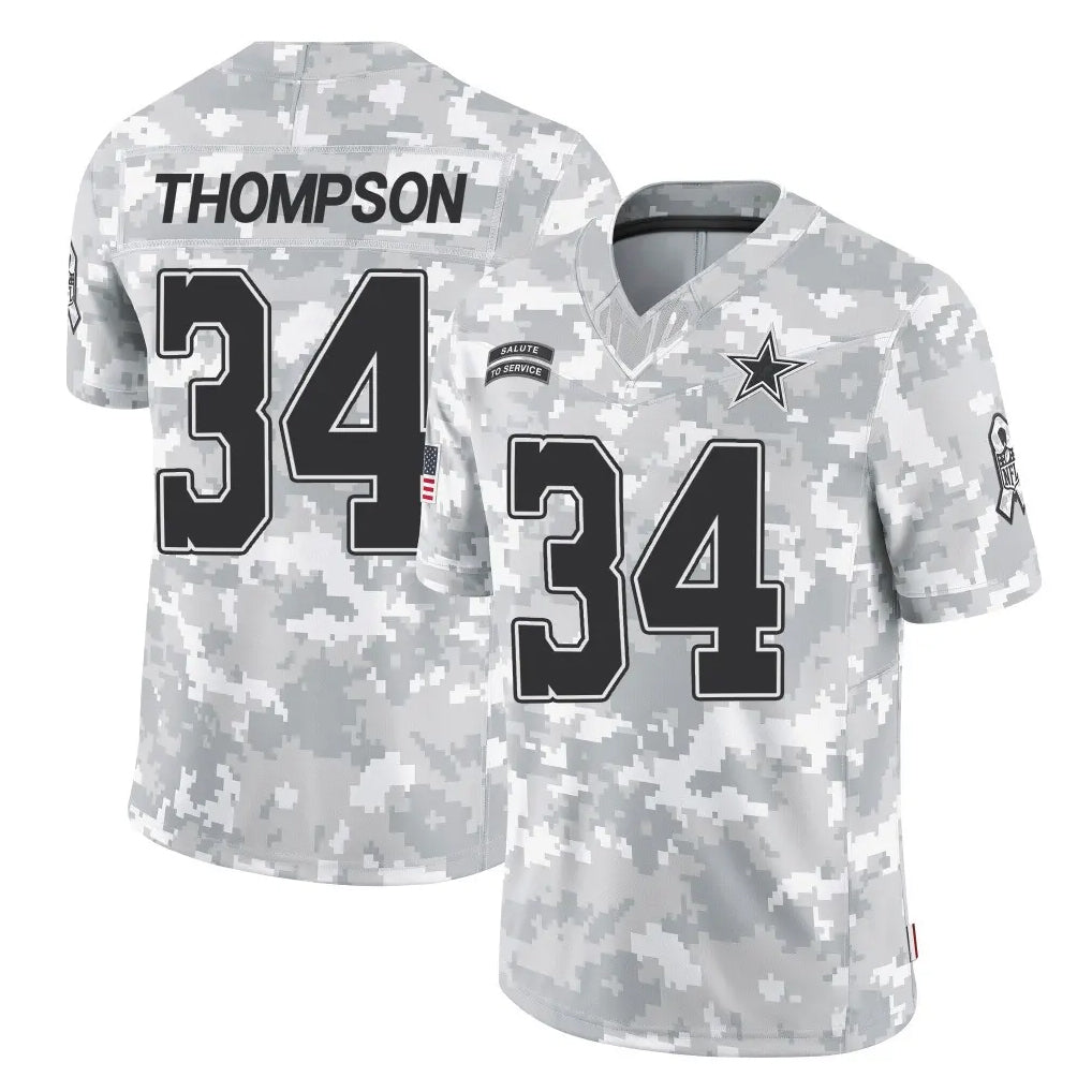 Crovyle D.Cowboys #34 Jalen Thompson Player Arctic Camo Salute to Service Limited Home Game Stitched Jerseys