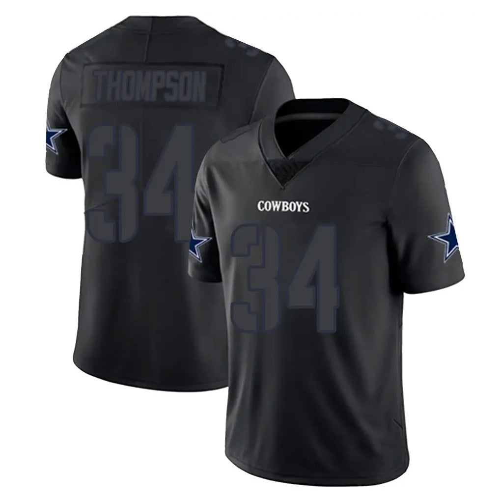 Crovyle D.Cowboys #34 Jalen Thompson Player Black Impact Limited Home Game Stitched Jerseys