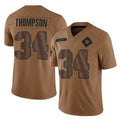 Crovyle D.Cowboys #34 Jalen Thompson Player Brown Salute to Service Limited Home Game Stitched Jerseys