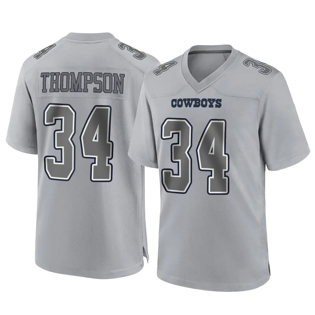Crovyle D.Cowboys #34 Jalen Thompson Player Gray Atmosphere Fashion Home Game Stitched Jerseys