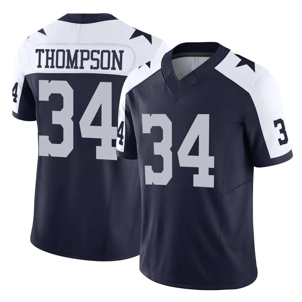 Crovyle D.Cowboys #34 Jalen Thompson Player Navy-White Limited Alternate Vapor F.U.S.E. Home Game Stitched Jerseys