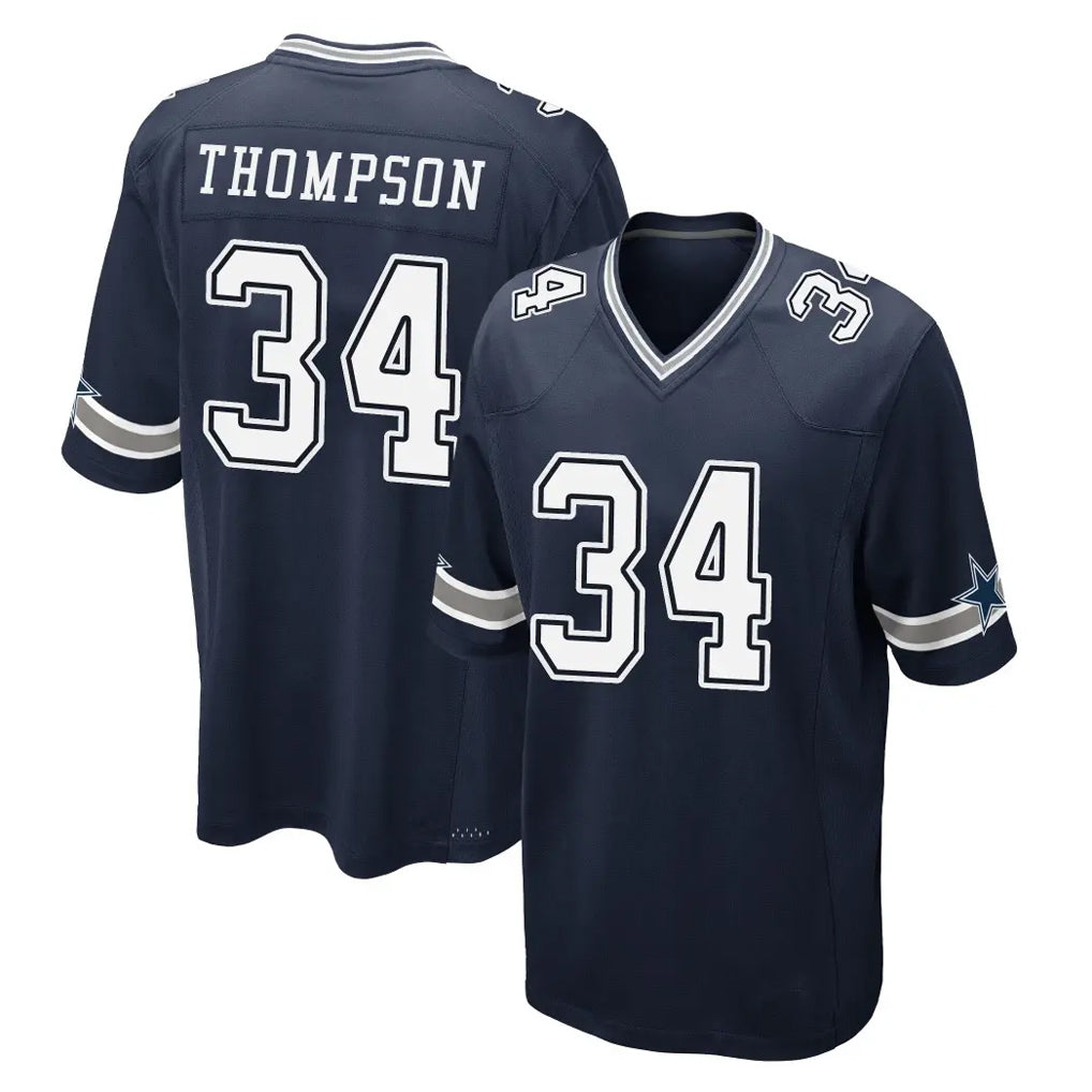 Crovyle D.Cowboys #34 Jalen Thompson Player Navy Home Game Stitched Jerseys