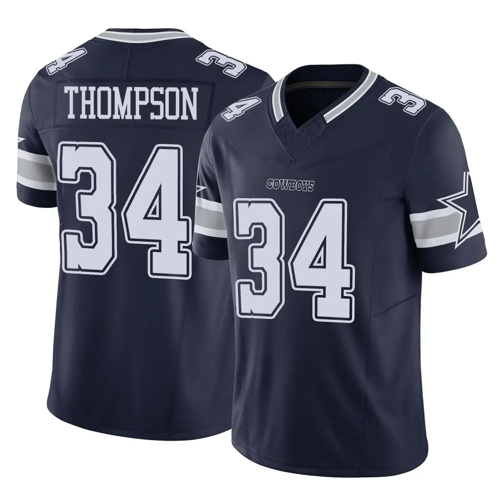 Crovyle D.Cowboys #34 Jalen Thompson Player Navy Limited Vapor F.U.S.E. Home Game Stitched Jerseys