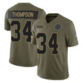 Crovyle D.Cowboys #34 Jalen Thompson Player Olive 2025 Salute to Service Limited Home Game Stitched Jerseys
