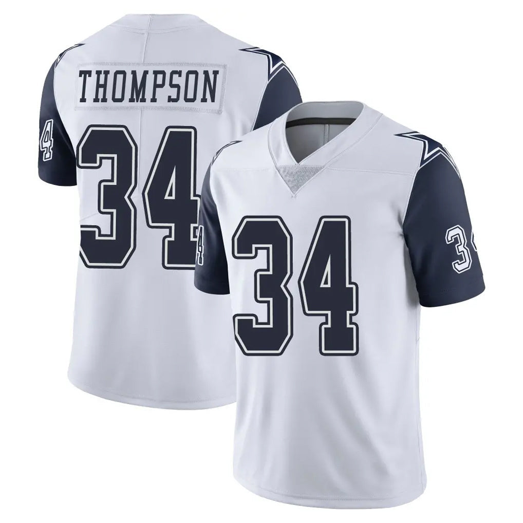Crovyle D.Cowboys #34 Jalen Thompson Player White-Navy Limited Color Rush Vapor Untouchable Home Game Stitched Jerseys
