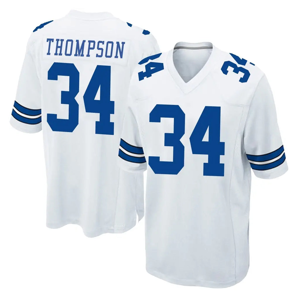 Crovyle D.Cowboys #34 Jalen Thompson Player White Home Game Stitched Jerseys