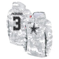 Crovyle D.Cowboys #3 George Pickens Player Arctic Camo Salute to Service Hoodies Limited Game Stitched Jerseys