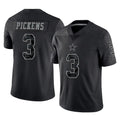 Crovyle D.Cowboys #3 George Pickens Player Black Limited Reflective Home Game Stitched Jerseys