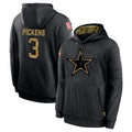 Crovyle D.Cowboys #3 George Pickens Player Black Salute to Service Pullover Hoodies Limited Stitched Jerseys
