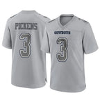 Crovyle D.Cowboys #3 George Pickens Player Gray Atmosphere Fashion Home Game Stitched Jerseys