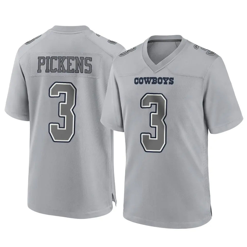 Crovyle D.Cowboys #3 George Pickens Player Gray Atmosphere Fashion Home Game Stitched Jerseys