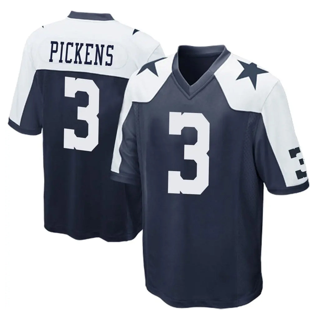 Crovyle D.Cowboys #3 George Pickens Player Navy-White Alternate Home Game Stitched Jerseys