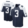 Crovyle D.Cowboys #3 George Pickens Player Navy-White Alternate Home Game Stitched Jerseys