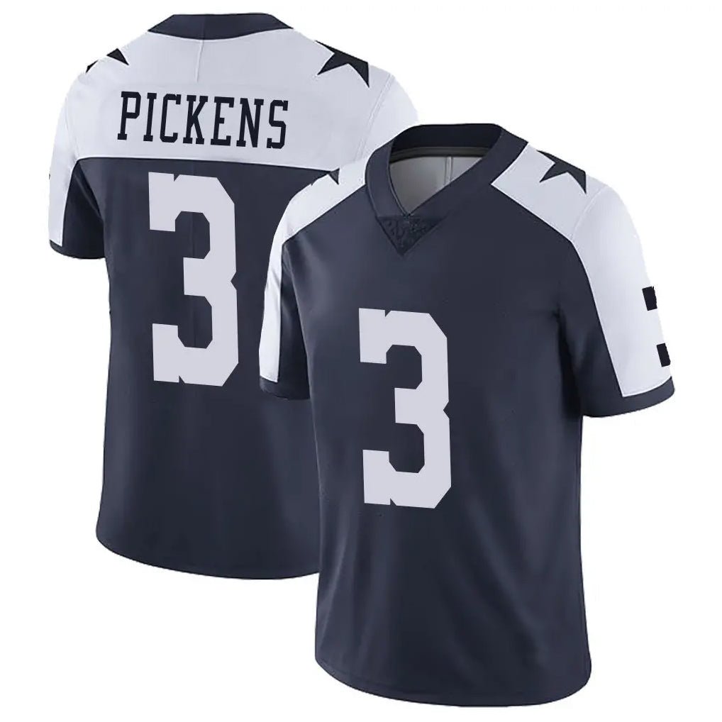 Crovyle D.Cowboys #3 George Pickens Player Navy-White Limited Alternate Vapor Untouchable Home Game Stitched Jerseys