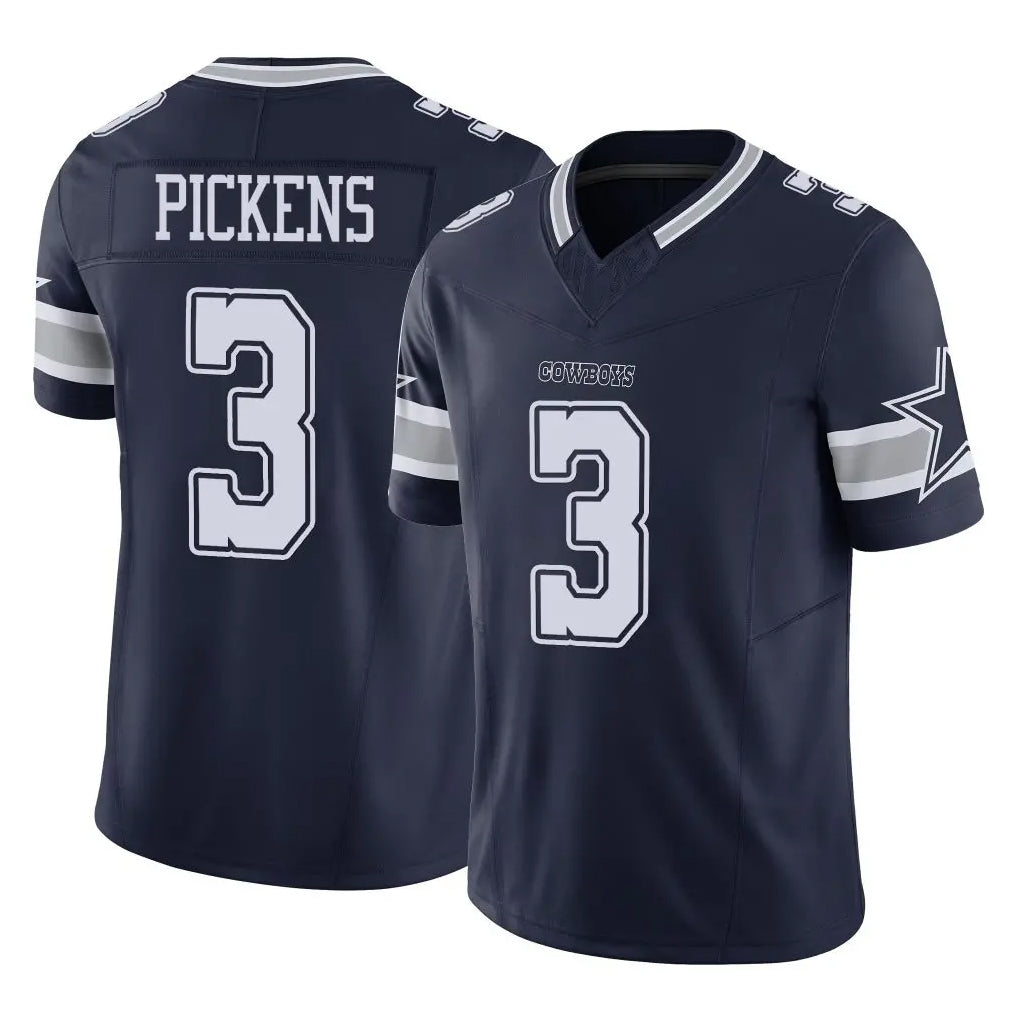 Crovyle D.Cowboys #3 George Pickens Player Navy Limited Vapor F.U.S.E. Home Game Stitched Jerseys