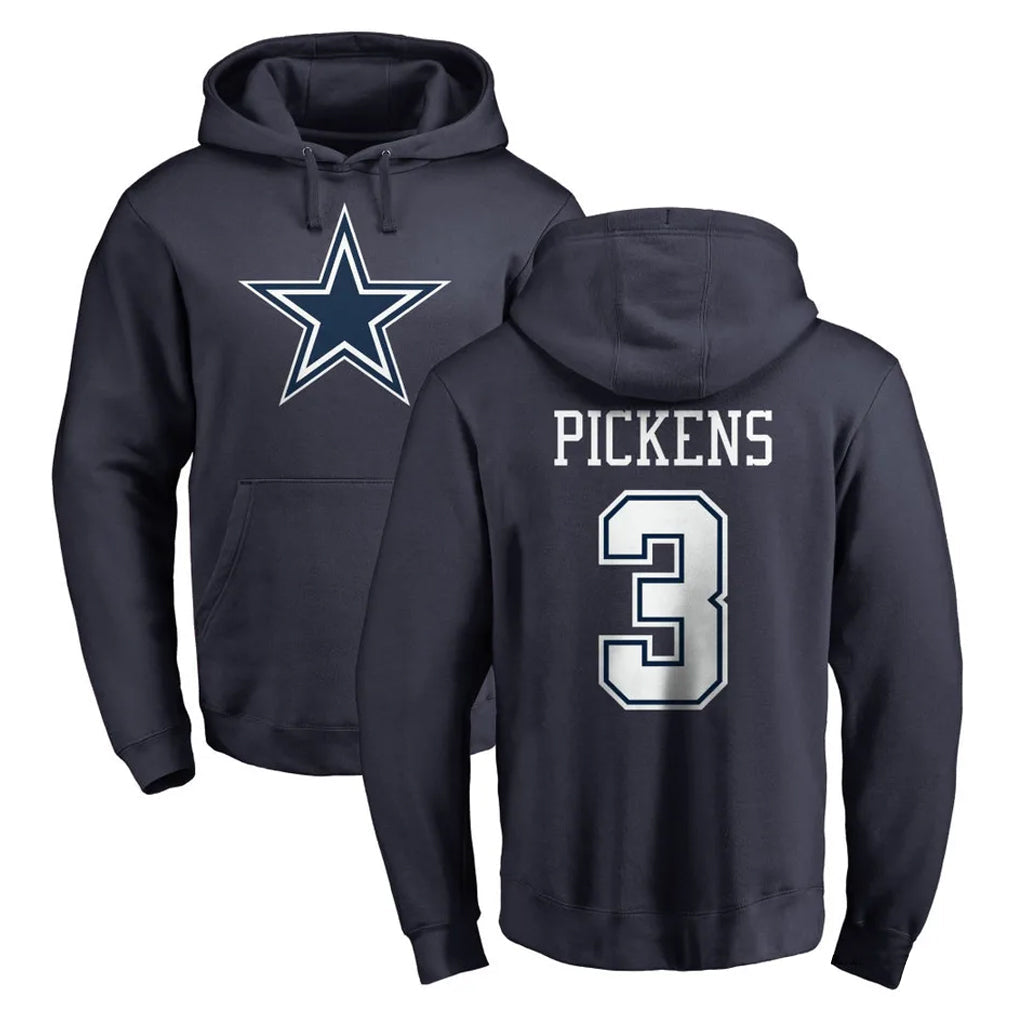 Crovyle D.Cowboys #3 George Pickens Player Navy Pullover Hoodies Limited Stitched Jerseys