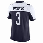 Crovyle D.Cowboys #3 George Pickens Player Navy Throwback Stitched Jerseys
