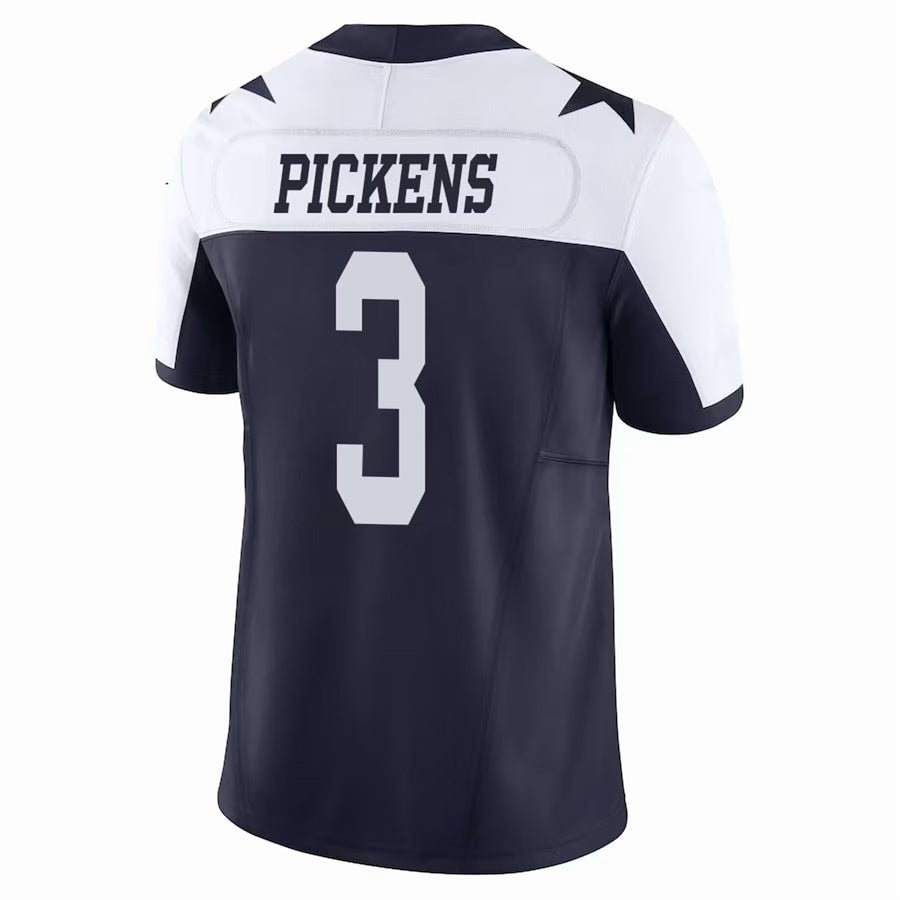 Crovyle D.Cowboys #3 George Pickens Player Navy Throwback Stitched Jerseys