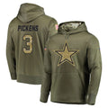 Crovyle D.Cowboys #3 George Pickens Player Olive Salute to Service Pullover Hoodies Home Game Stitched Jerseys