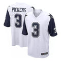 Crovyle D.Cowboys #3 George Pickens Player White-Navy Home Game Stitched Jerseys