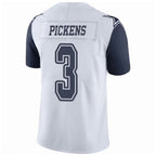 Crovyle D.Cowboys #3 George Pickens Player White Throwback Stitched Jerseys
