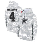 Crovyle D.Cowboys #4 Dak Prescott Player Arctic Camo Salute to Service Hoodies Limited Game Stitched Jerseys