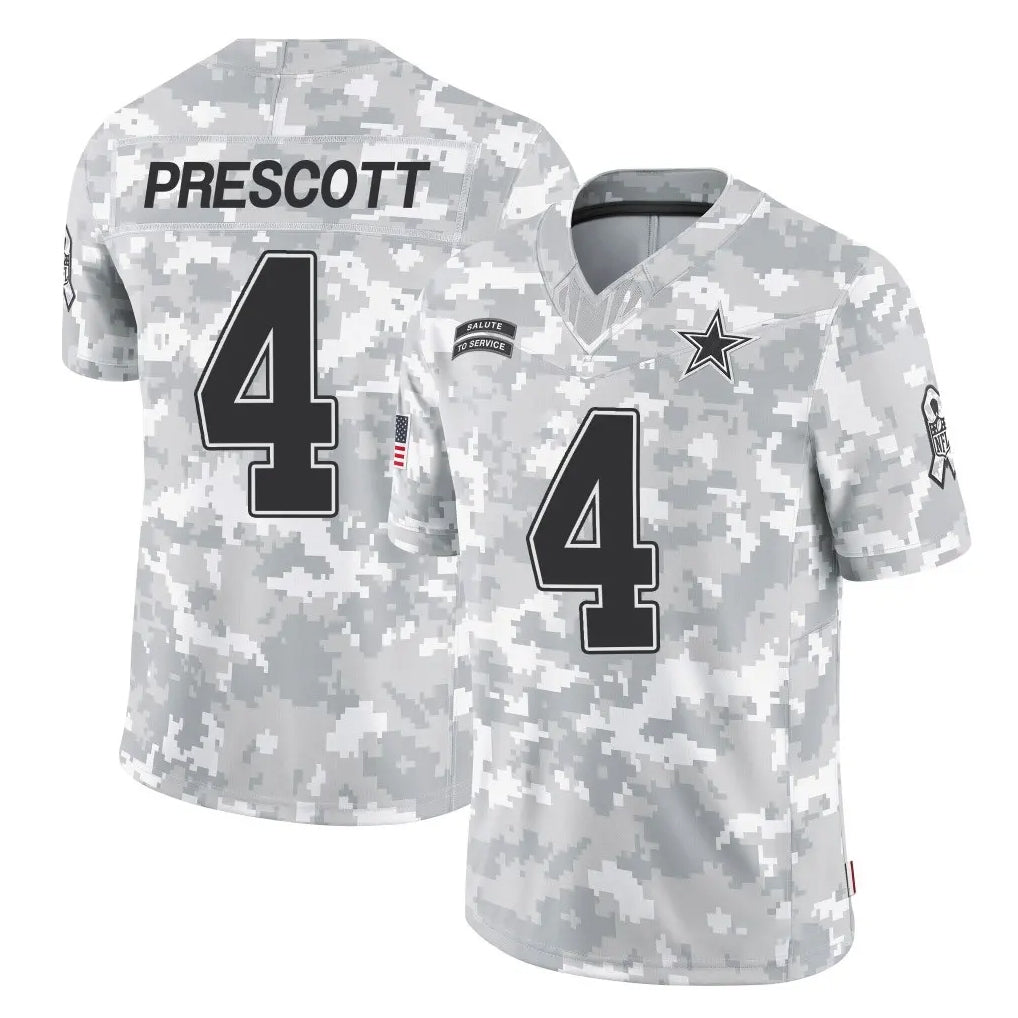 Crovyle D.Cowboys #4 Dak Prescott Player Arctic Camo Salute to Service Limited Home Game Stitched Jerseys
