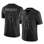 Crovyle D.Cowboys #4 Dak Prescott Player Black Limited Reflective Home Game Stitched Jerseys