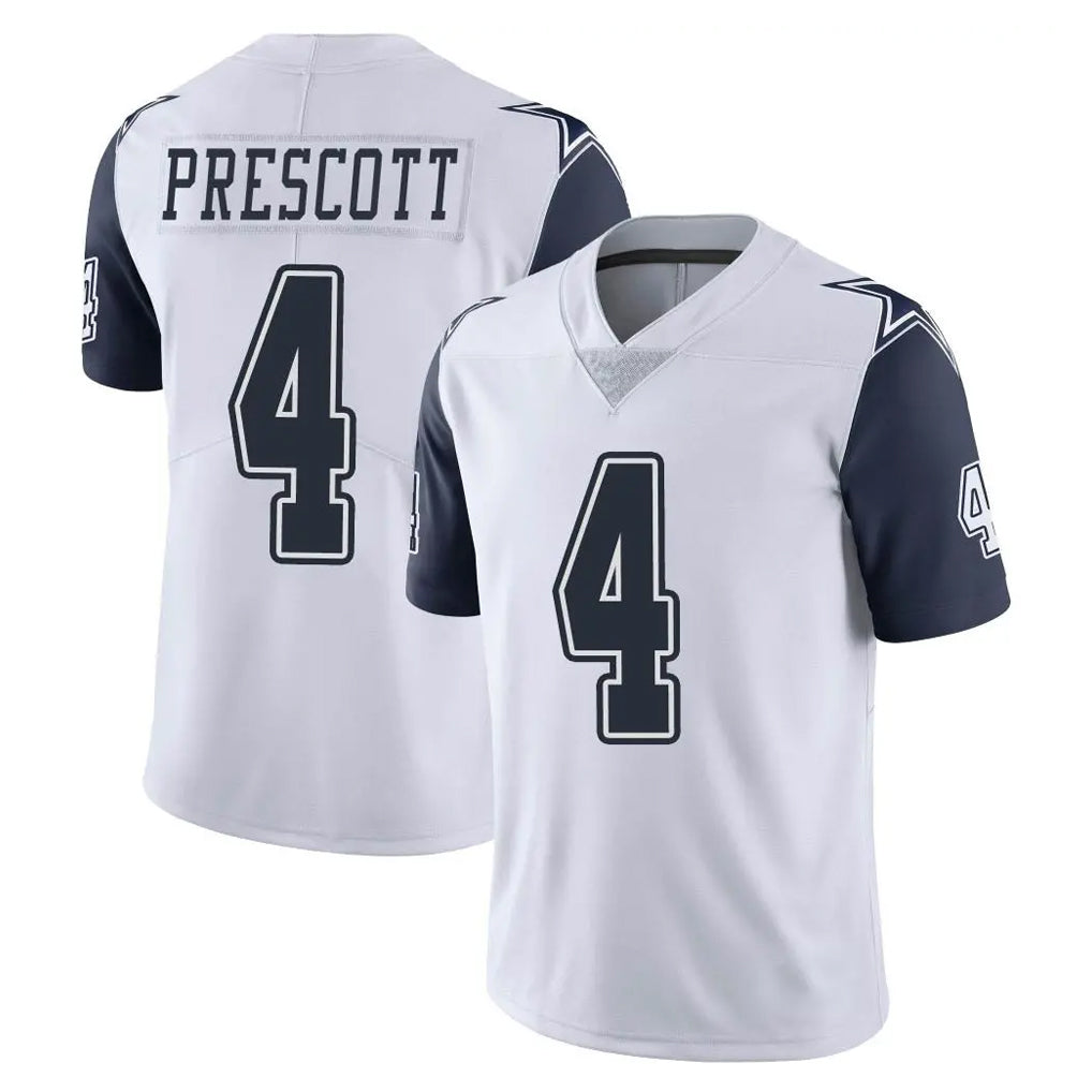 Crovyle D.Cowboys #4 Dak Prescott Player White-Navy Limited Color Rush Vapor Untouchable Home Game Stitched Jerseys