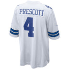 Crovyle D.Cowboys #4 Dak Prescott Player White Home Game Stitched Jerseys