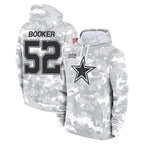 Crovyle D.Cowboys #52 Tyler Booker Player Arctic Camo Salute to Service Hoodies Limited Game Stitched Jerseys