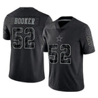 Crovyle D.Cowboys #52 Tyler Booker Player Black Limited Reflective Home Game Stitched Jerseys