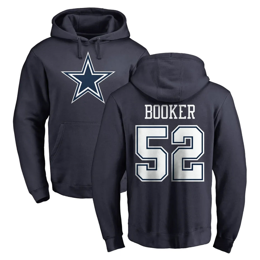Crovyle D.Cowboys #52 Tyler Booker Player Navy Pullover Hoodies Limited Stitched Jerseys