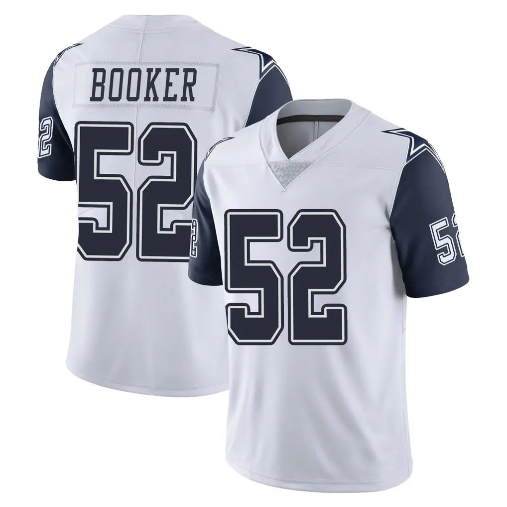 Crovyle D.Cowboys #52 Tyler Booker Player White-Navy Limited Color Rush Vapor Untouchable Home Game Stitched Jerseys