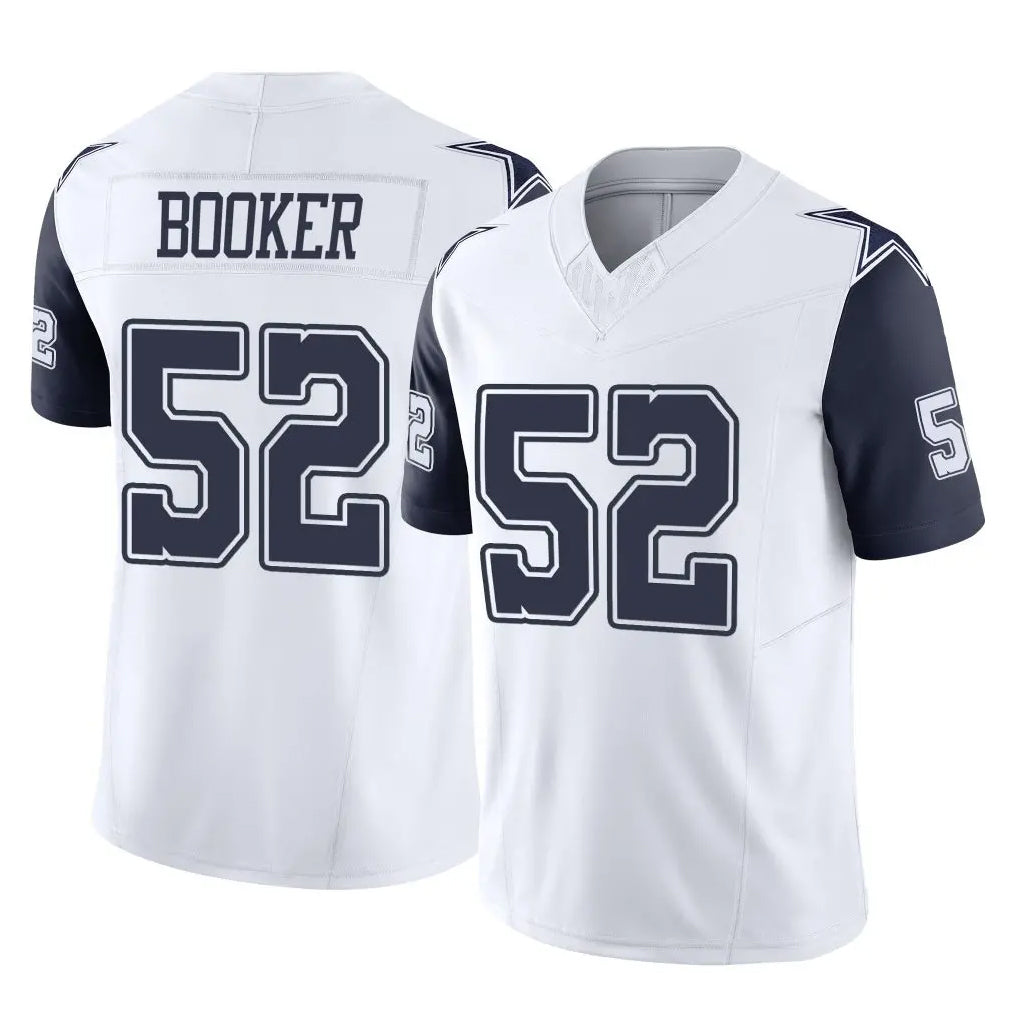 Crovyle D.Cowboys #52 Tyler Booker Player White-Navy Limited Vapor F.U.S.E. Home Game Stitched Jerseys